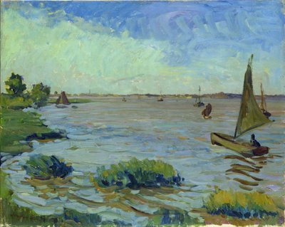 Blåsig dag på Elbe, 1911 av Richard Dreher